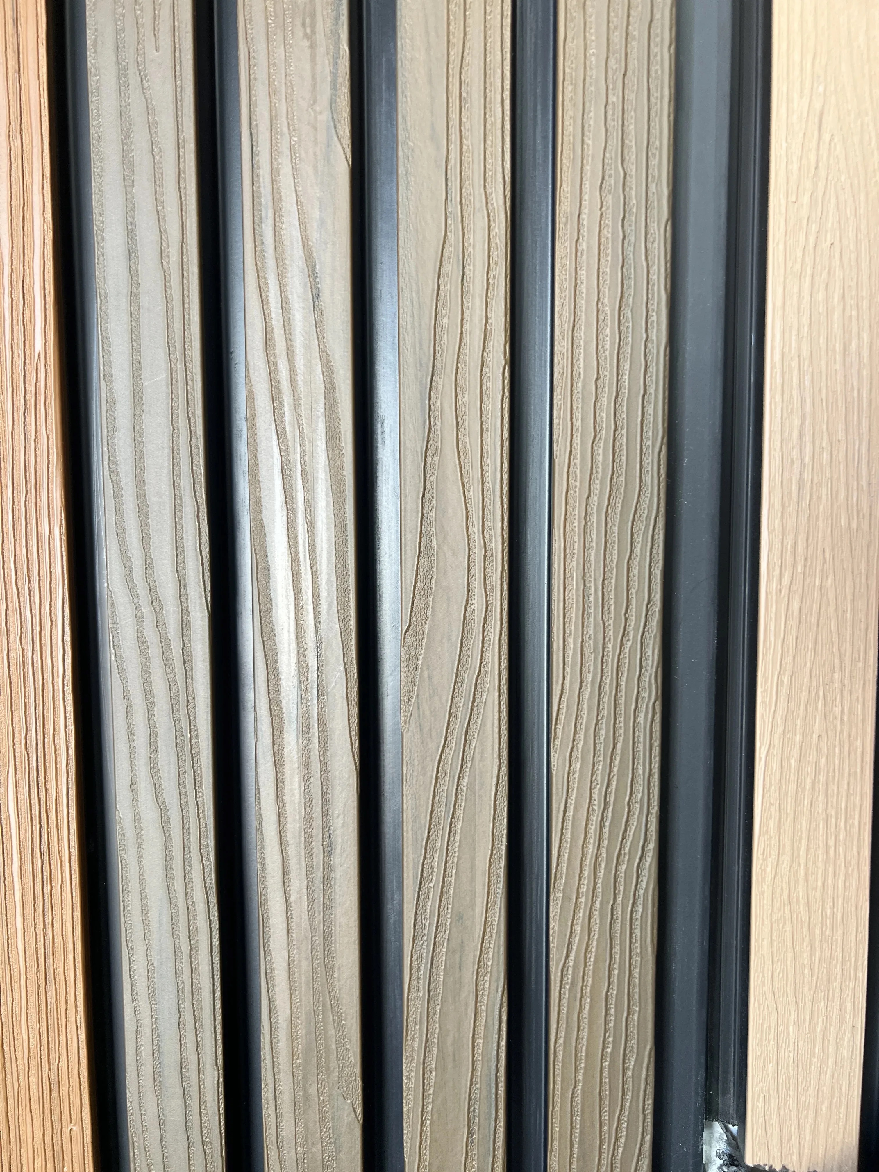 Dark Brown 3D Textured Exterior Cladding - Close Up Detail